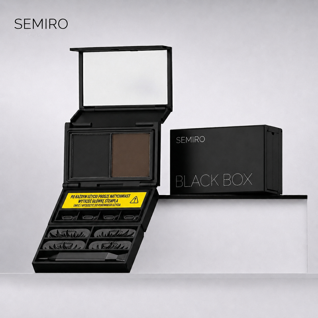 Semiro Black Box - otwarty zestaw do makijazu oczu 3w1